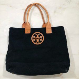 Tory Burch Canvas and leather tote bag